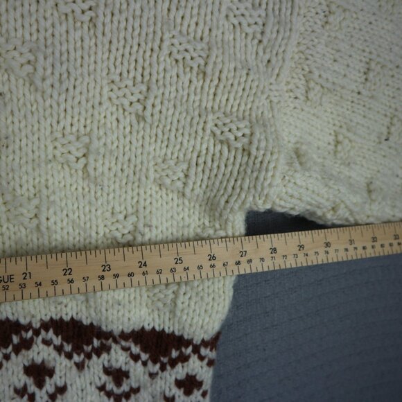 Mens Hand Knit Chunky Puillover Sweater Vintage 1990s 3XL-4XL - Picture 6 of 7